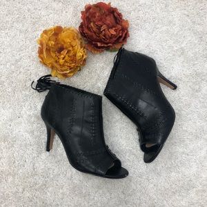 Torrid Black Open Toe Ankle Booties